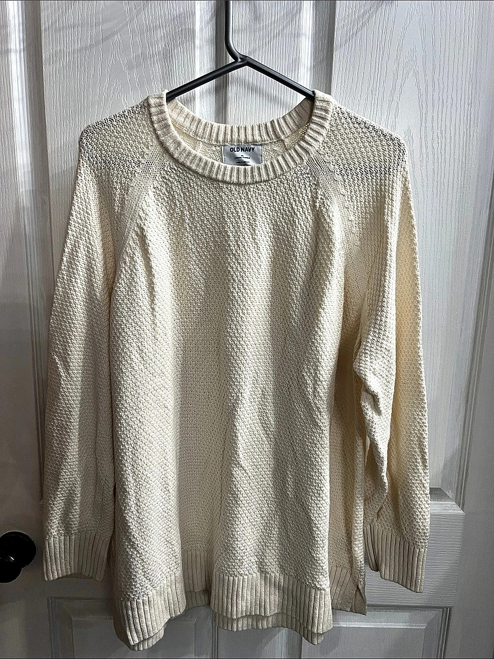 Old Navy Textured Crew-Neck Sweater Cream Size XL